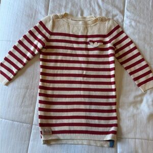 Polo Ralph Lauren Kids Red and Cream Striped Sweater